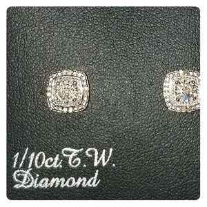 Square Diamond Stud